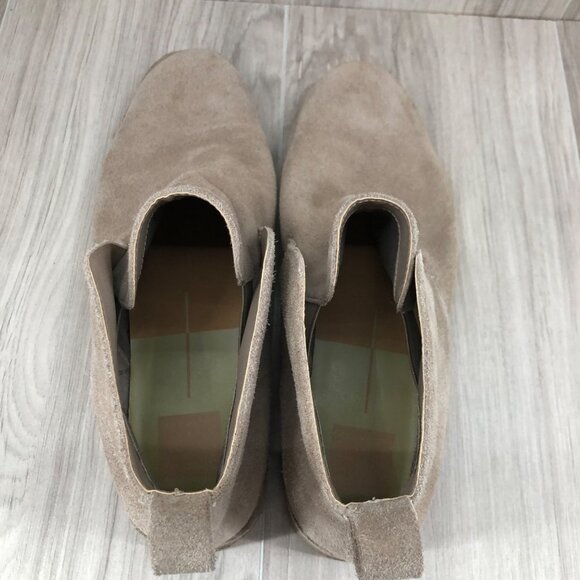 Dolce Vita Ankle Boots Womens 11 Findley Tan Suede Slip On Booties - Picture 11 of 11